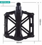 Aluminium Alloy MTB Cycle Road Bicycle Flat Pedal  (Black)